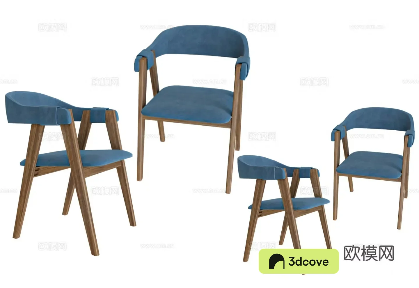 Nordic chair wooden chair negotiation chair dining chair tea chair