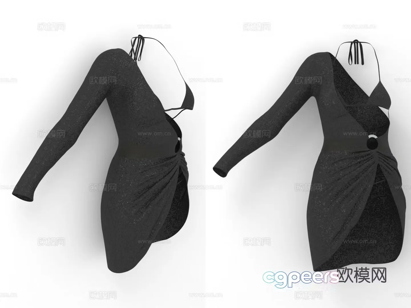 Evening Dress Female Clothing Sexy Women Clothing Clothing 3d Model