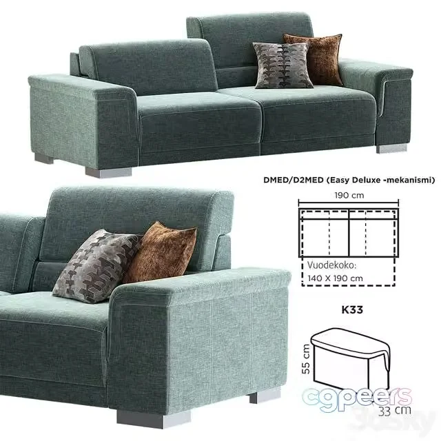 3ds Max Free – OM COPENHAGEN Sofa by Pohjanmaan Kaluste Oy
