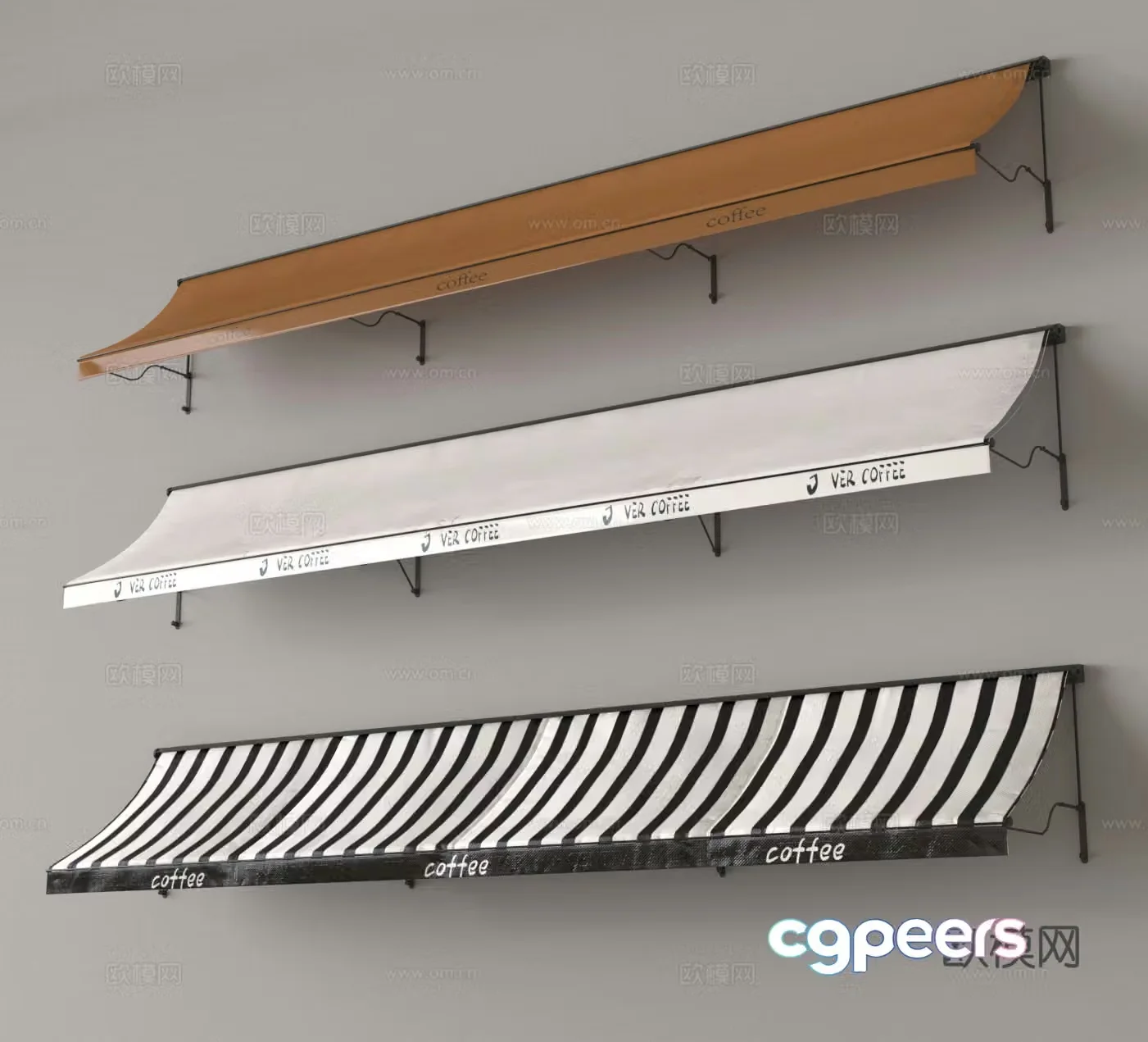 Awning rain 3D model
