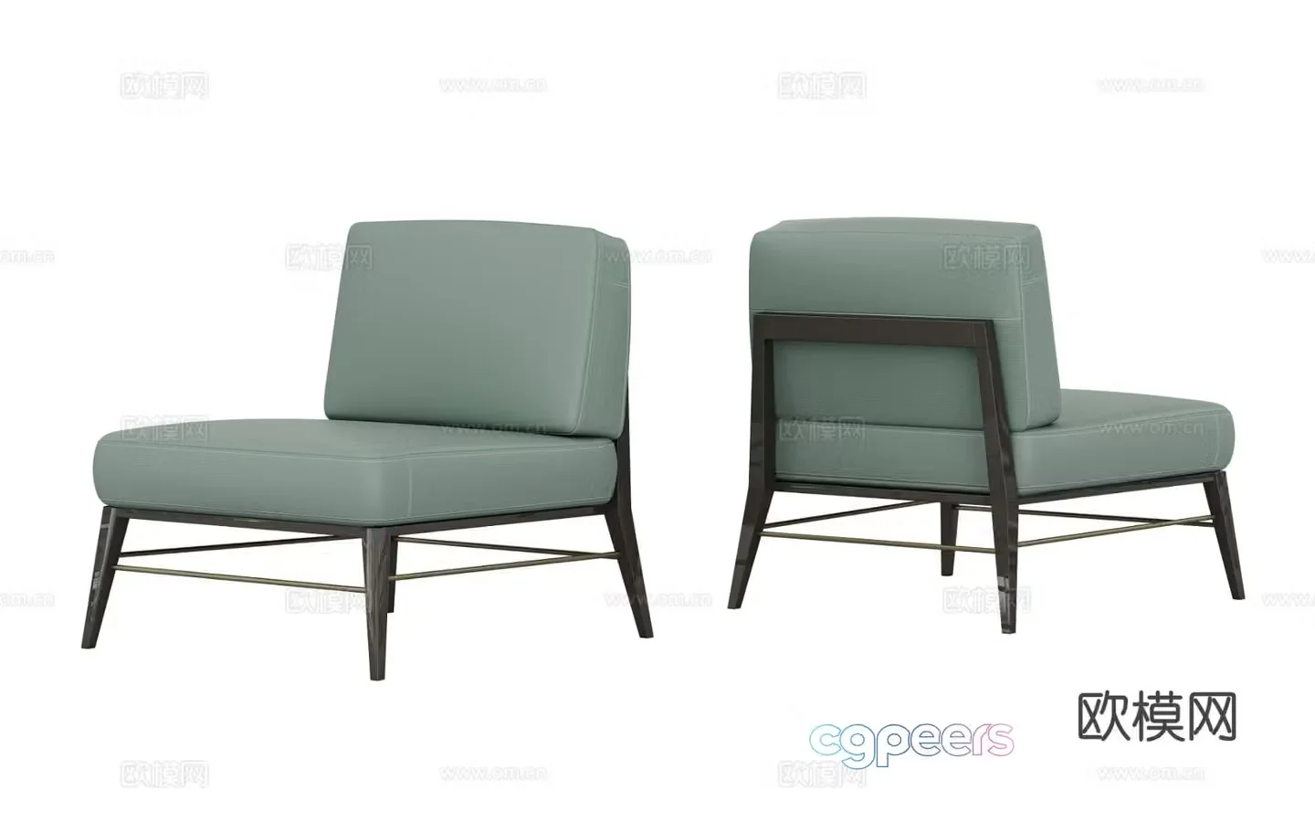 Light luxury leisure chair chair 3d model