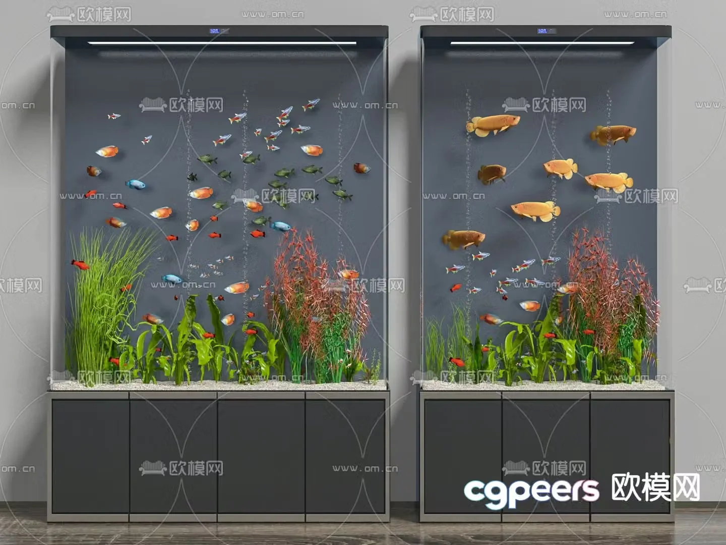 Fish tank Aquarium 3d model