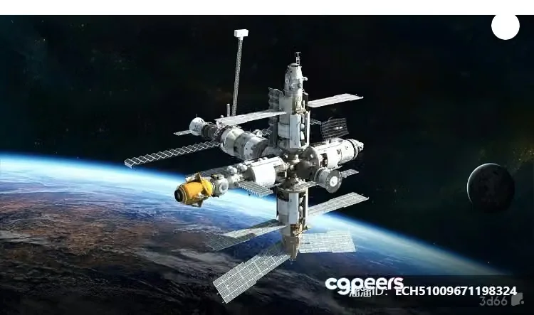 A Space Station In Space 3D Model – 8241 – VRAY Render