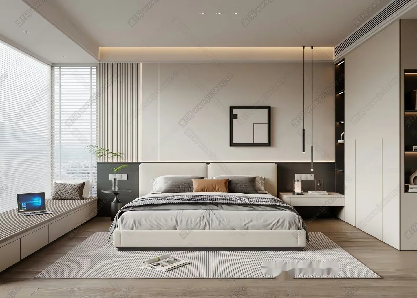 Modern Bedroom 3D Model – 2648 – VRAY Render