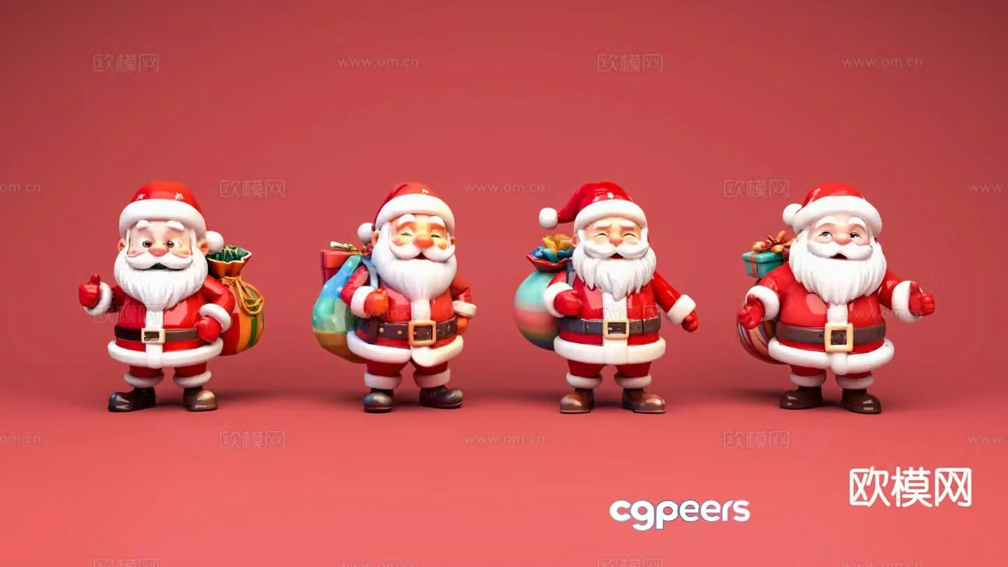 Santa Claus beautiful 3D model