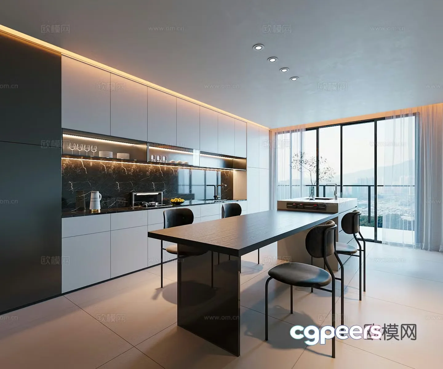 Modern Italian restaurant 3d model