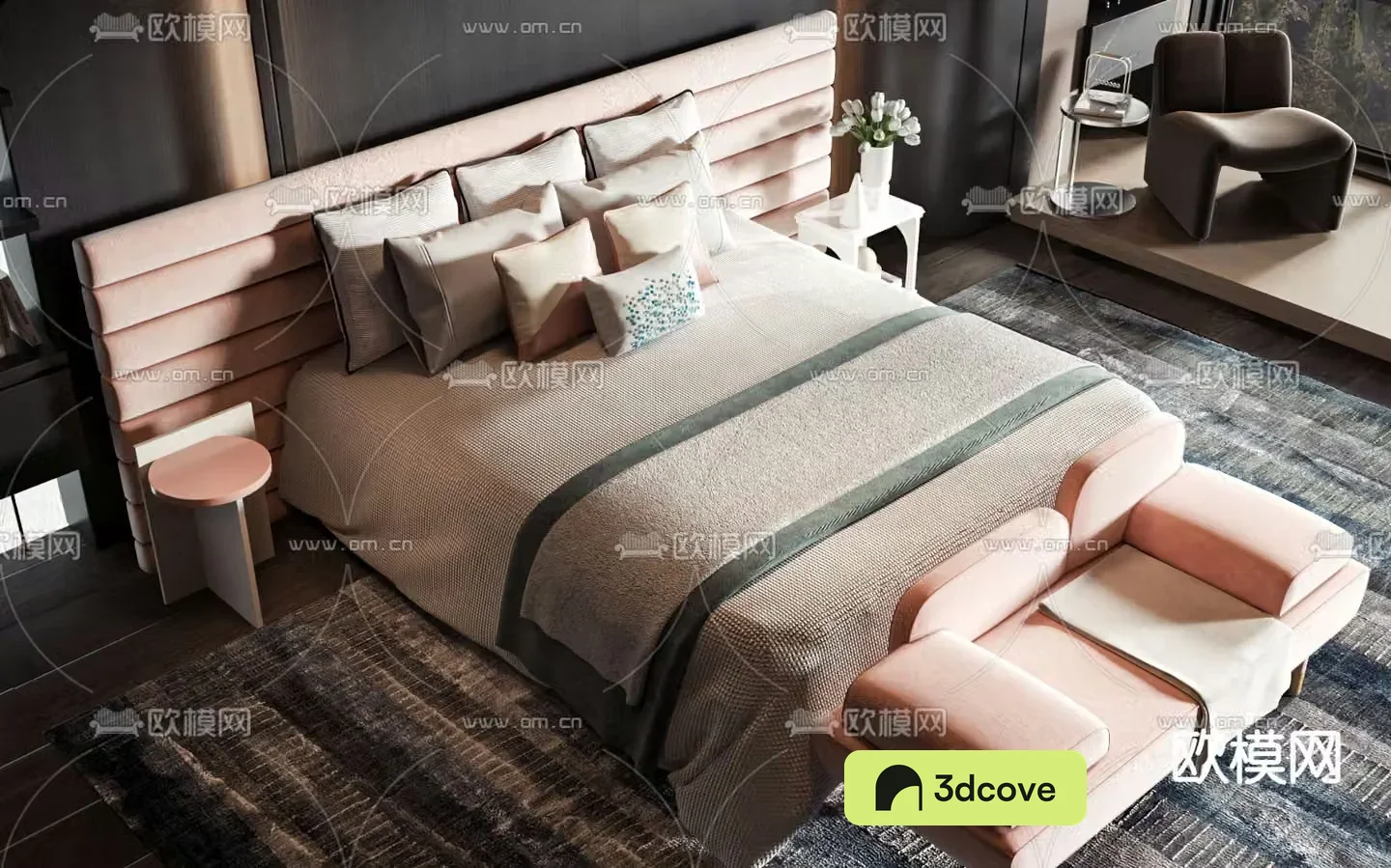 Modern double bed