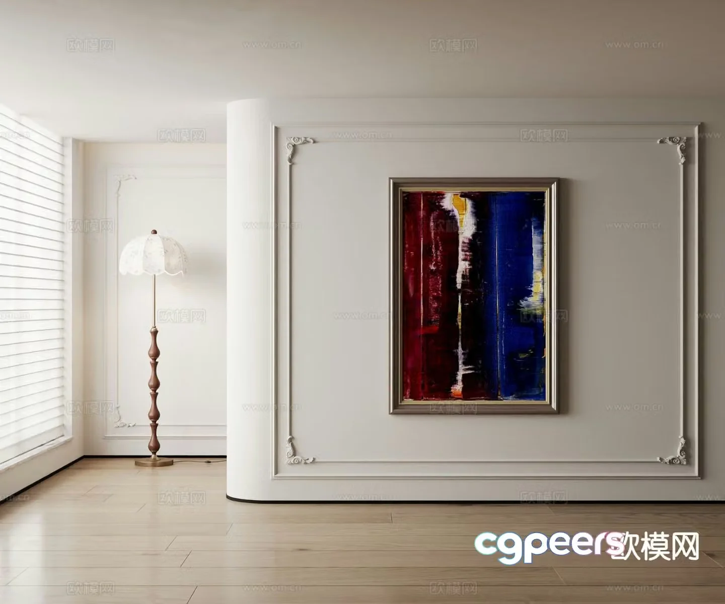 American oil painting art painting decorative painting 3d model