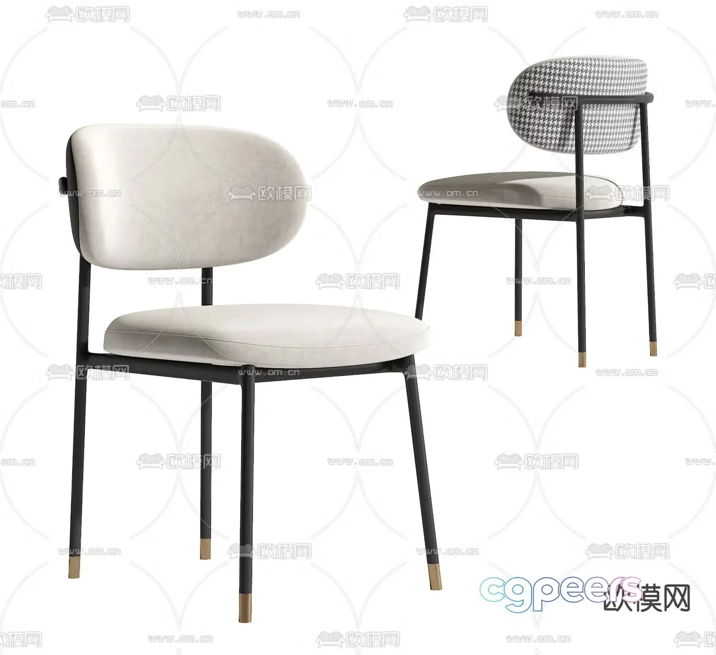 Modern chair dining chair 3d model