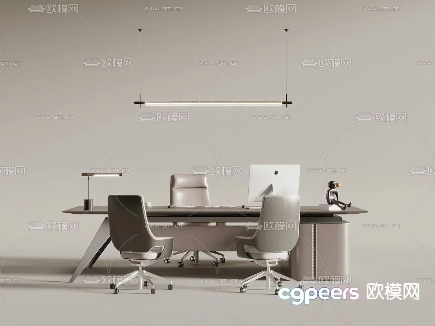 Office desk desk desk supervisor desk boss desk 3D model