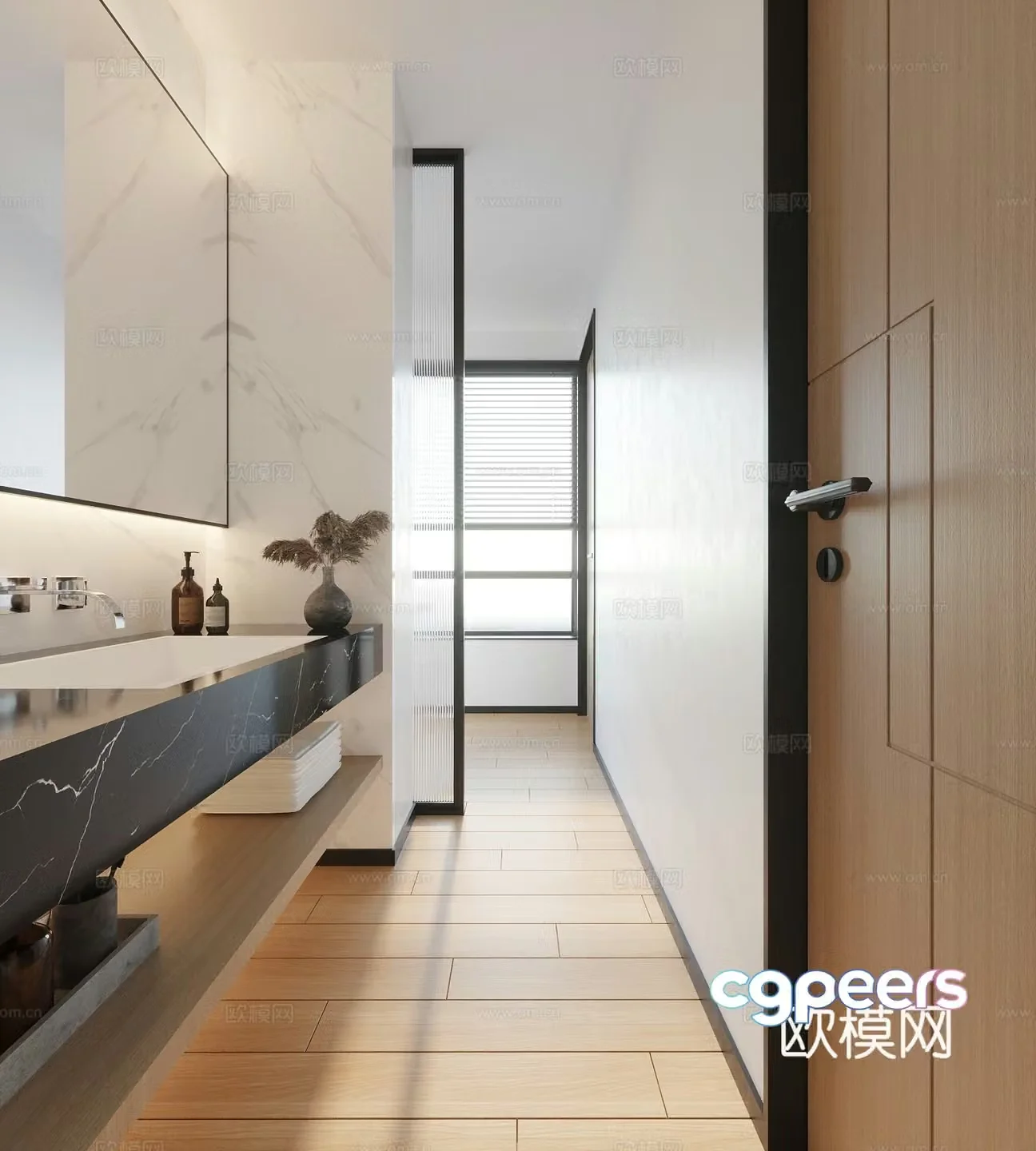 Balcony aisle 3d model