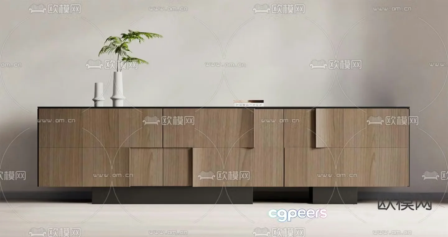Wabi-sabi TV cabinet 3d model