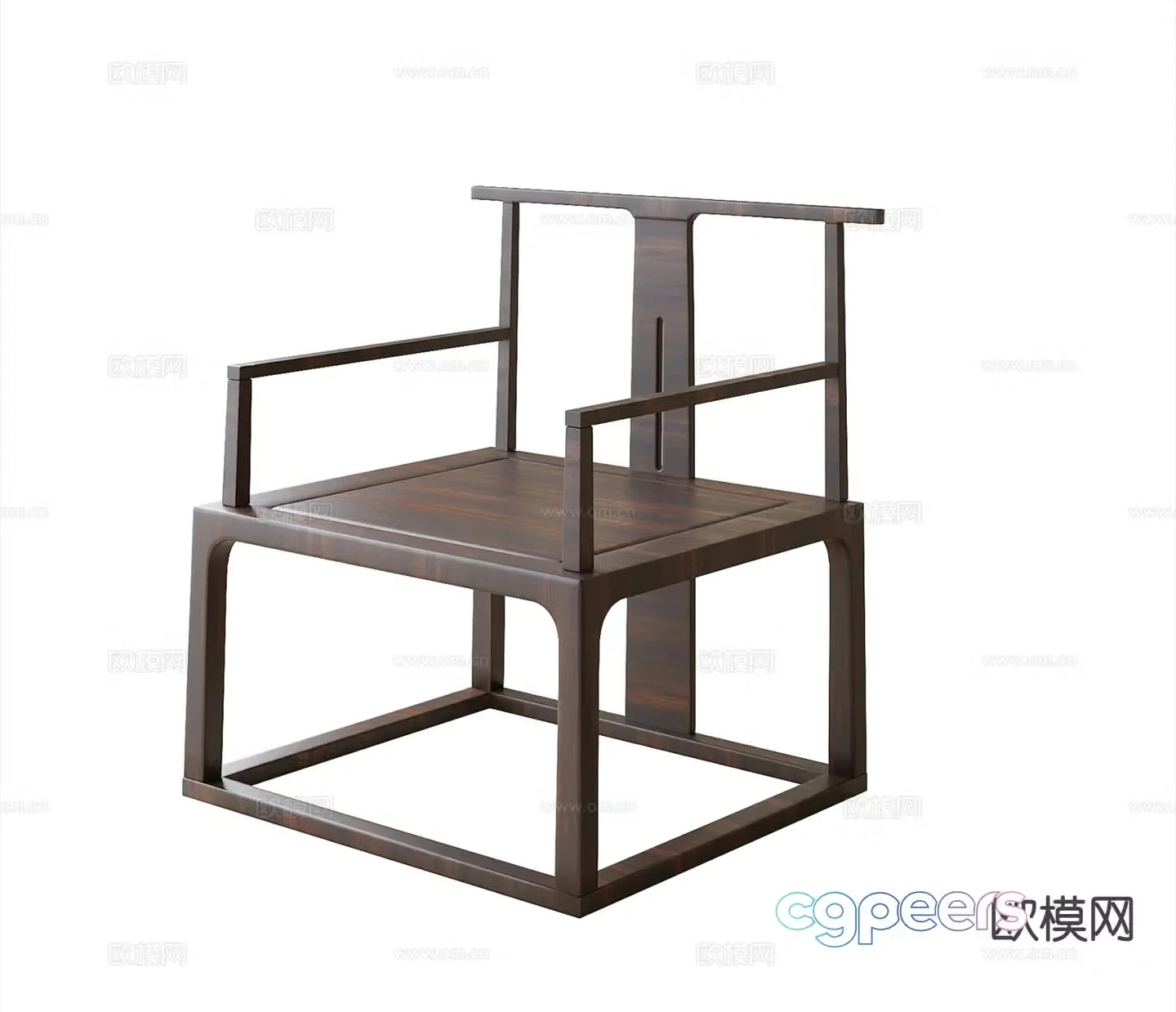 Chinese style chair Taishi chair 3d model