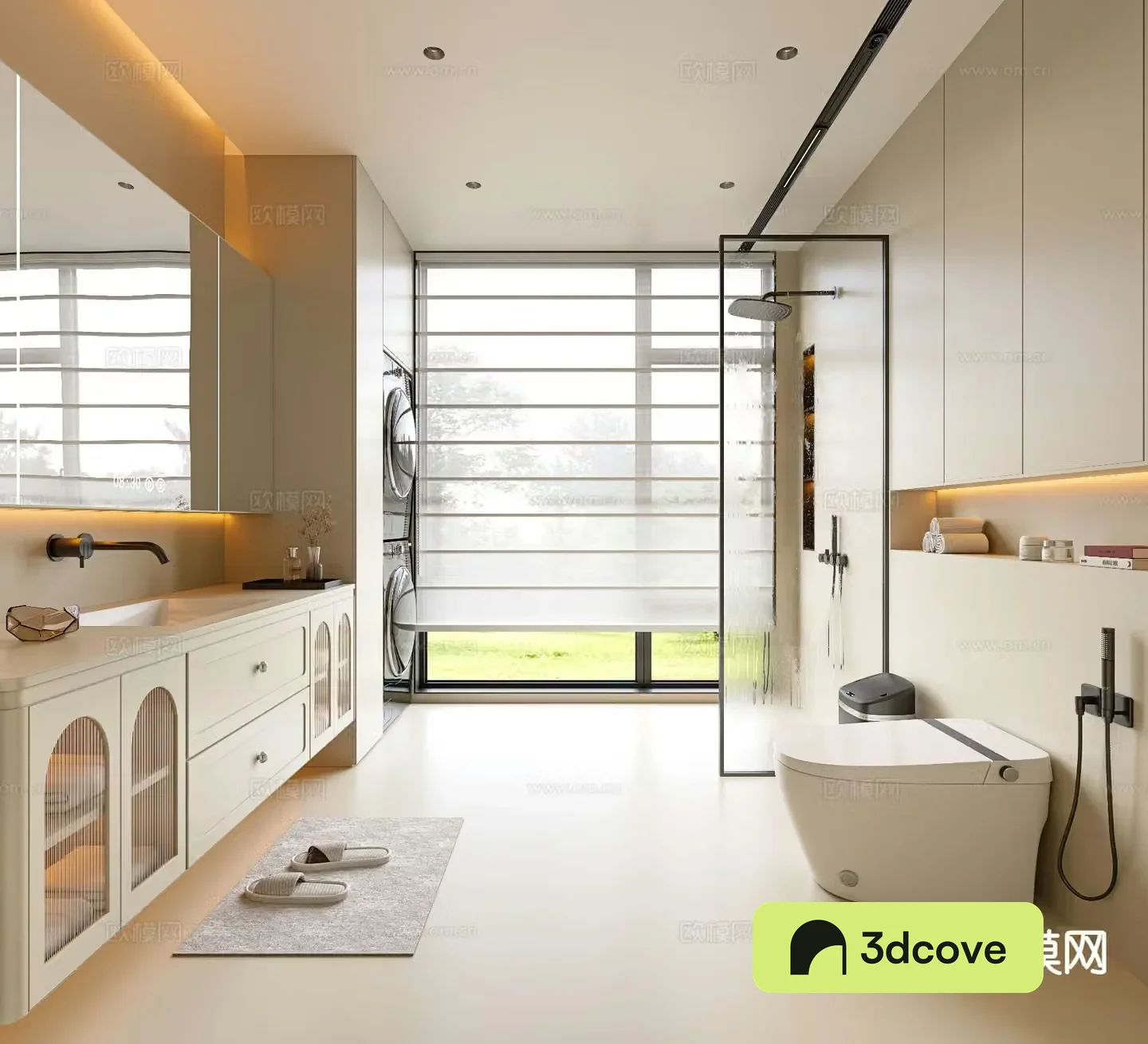 Cream style bathroom