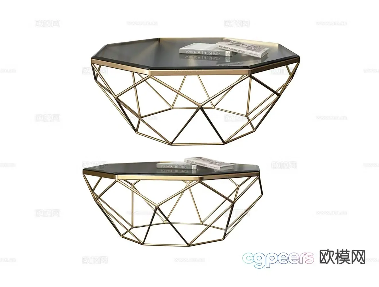 Italian light luxury coffee table 3D model