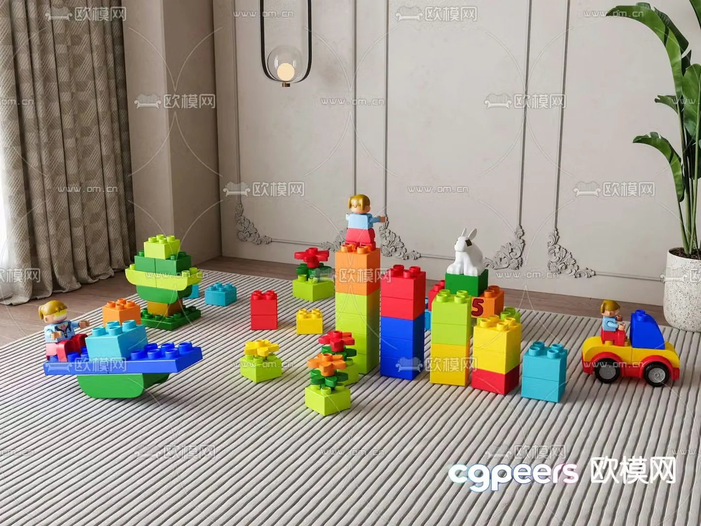 Children’s building block toys 3d model
