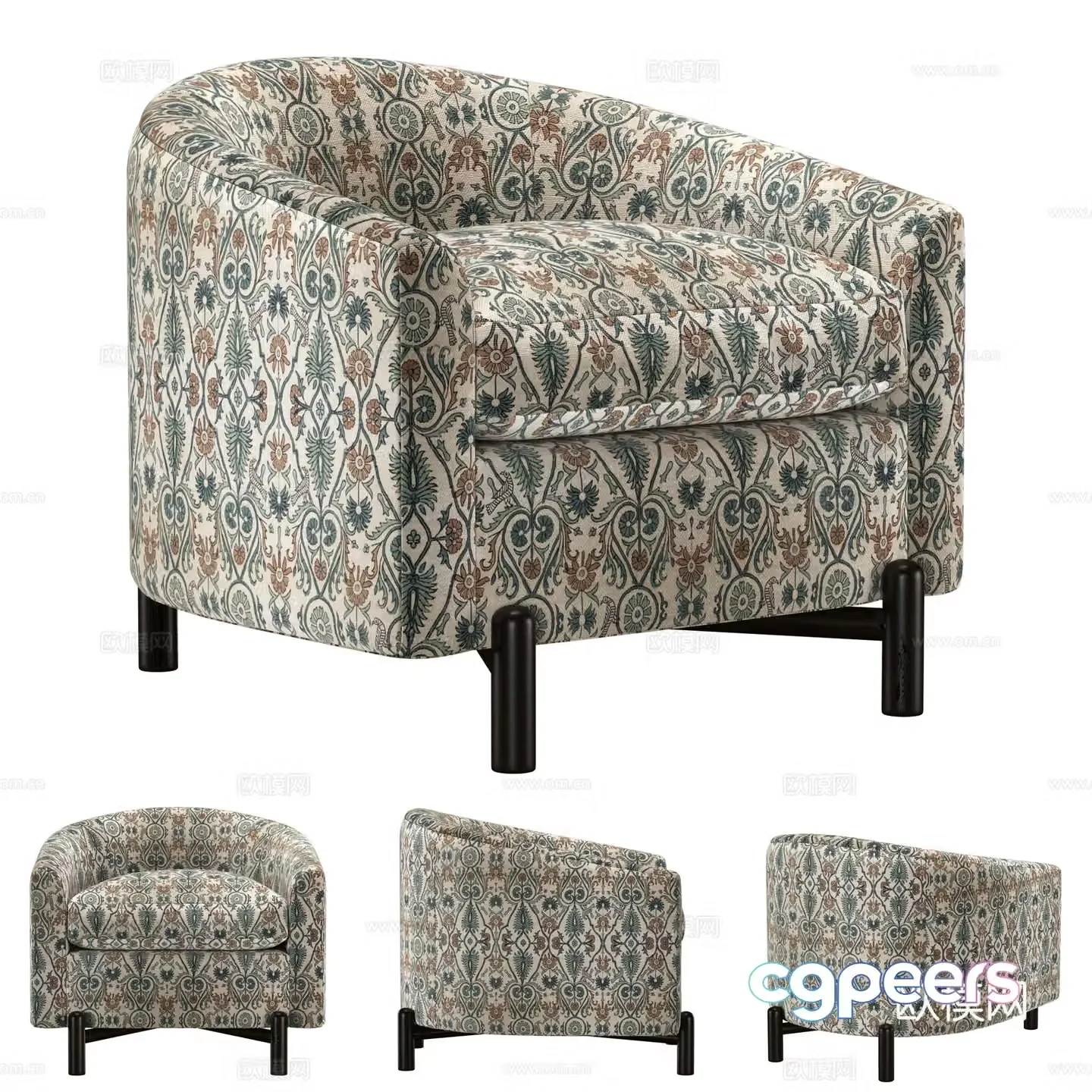 Modern medieval casual sofa 3d model