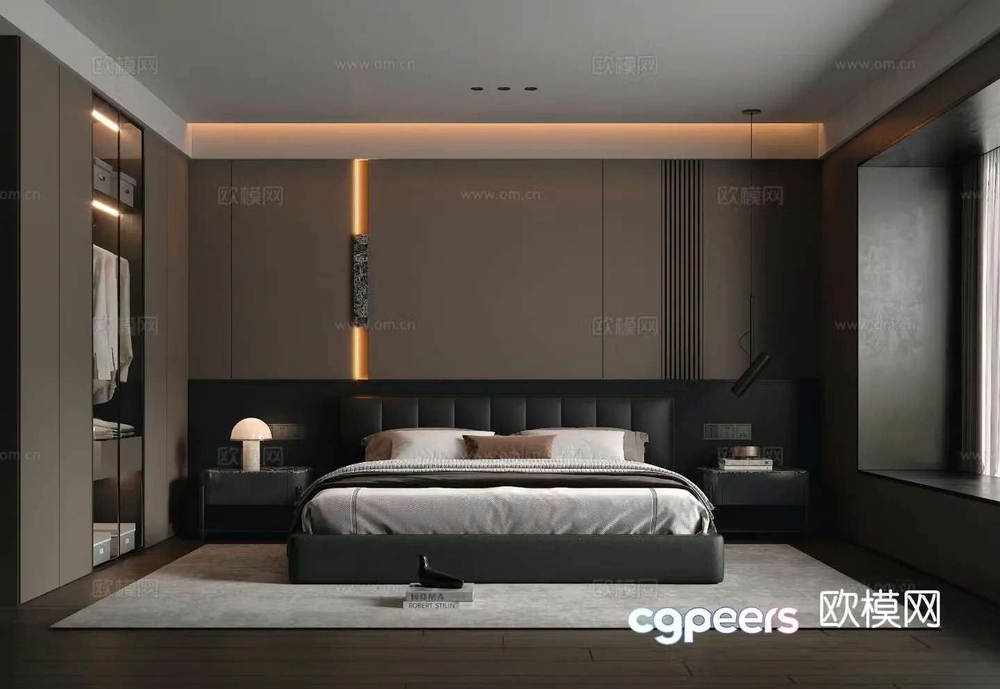 Italian style bedroom master bedroom 3d model