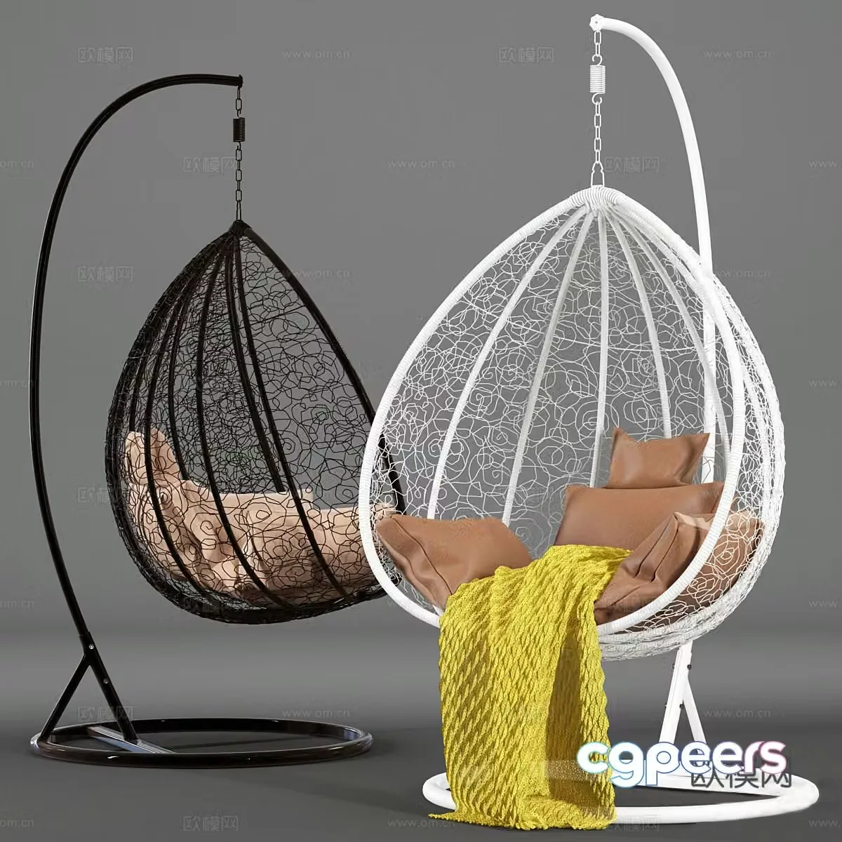 Suspension chair swing chair 3d model