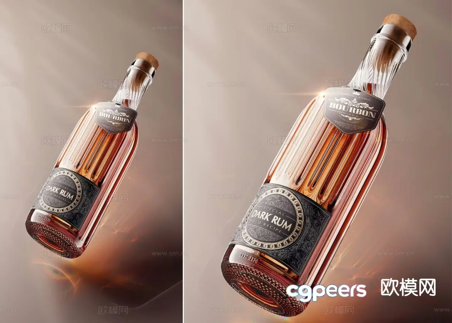 Rum foreign wine wine wine bottle 3d model