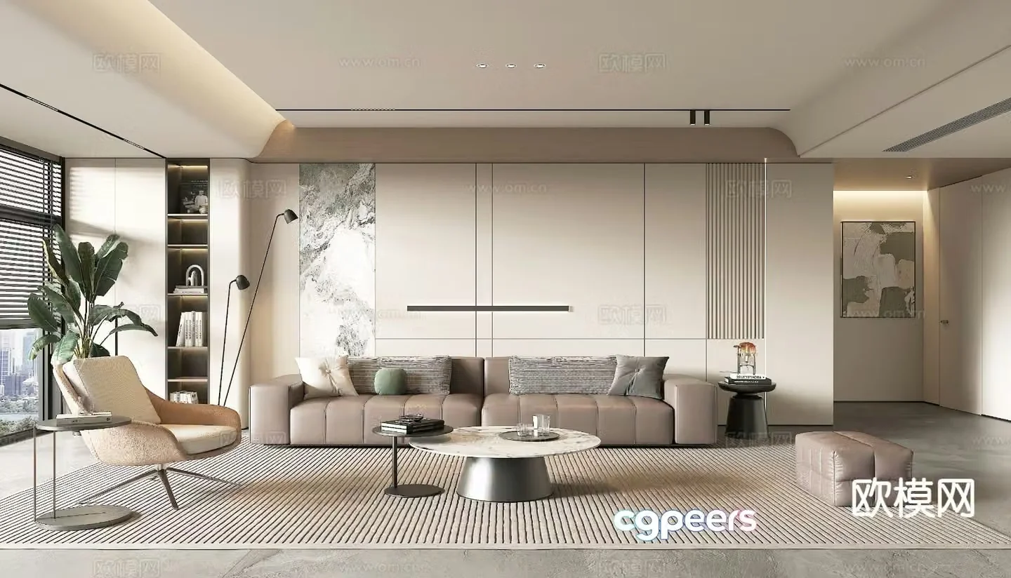 Modern living room 3d model
