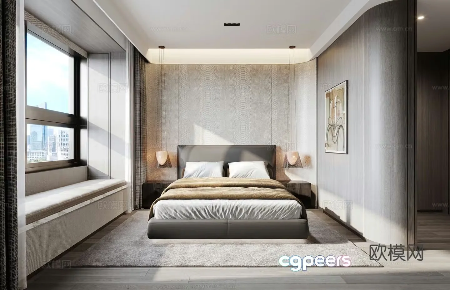 Modern bedroom 3d model
