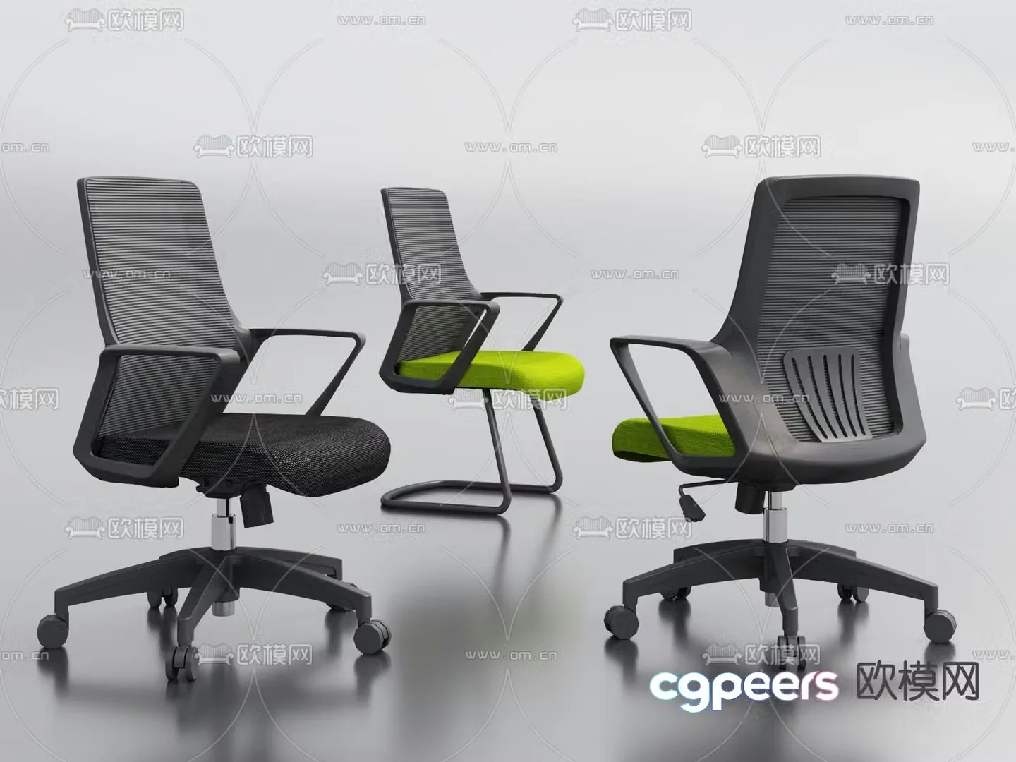Office chair staff chair shift chair conference chair 3d model