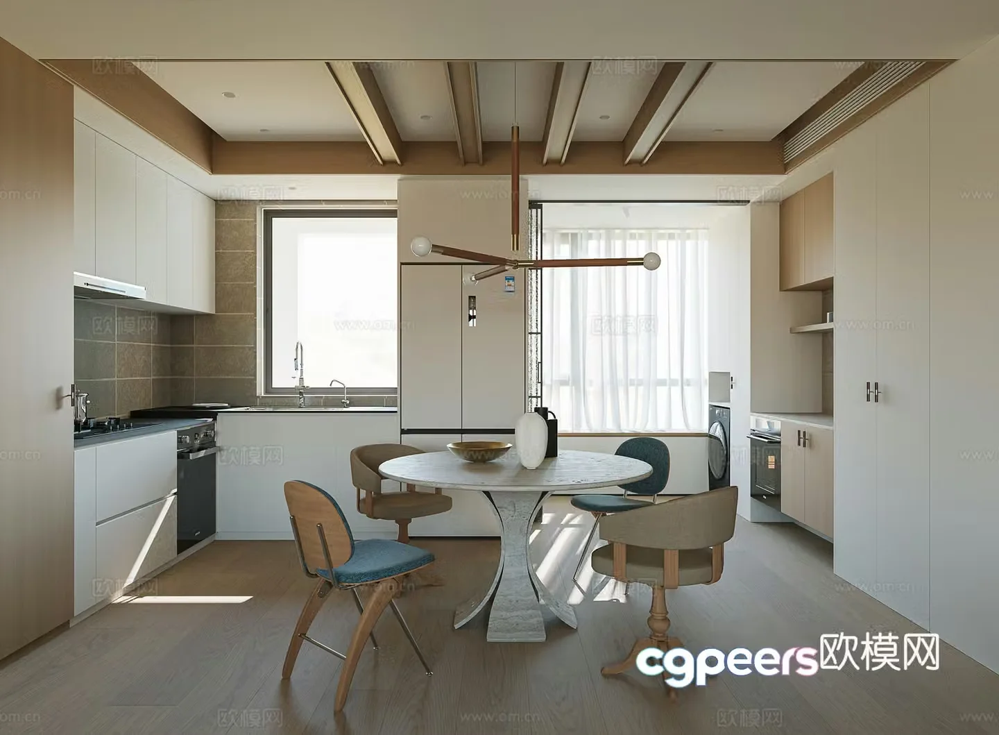 Modern restaurant kitchen 3d model