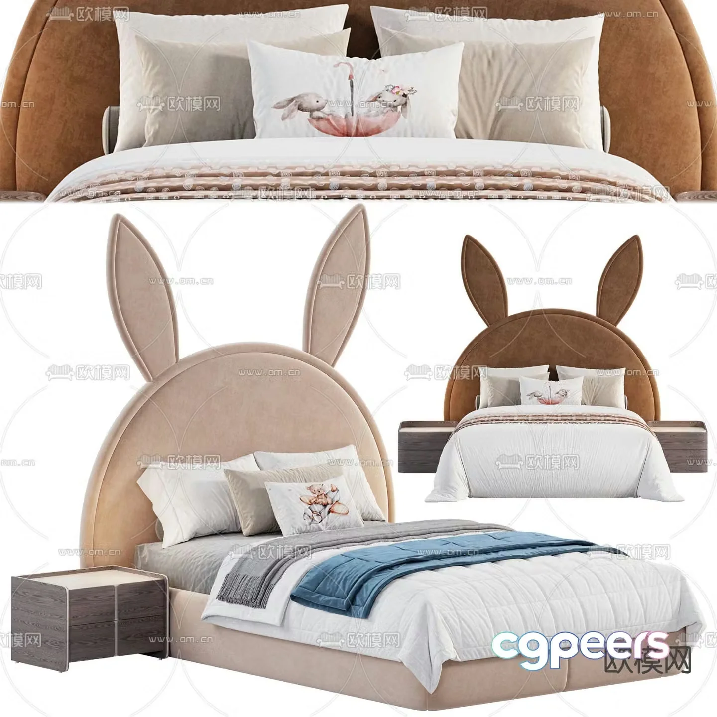 Children’s bed cartoon bed 3d model