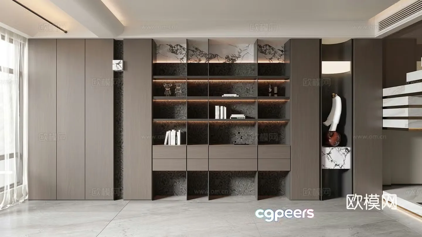Modern Italian decorative cabinet 3d model
