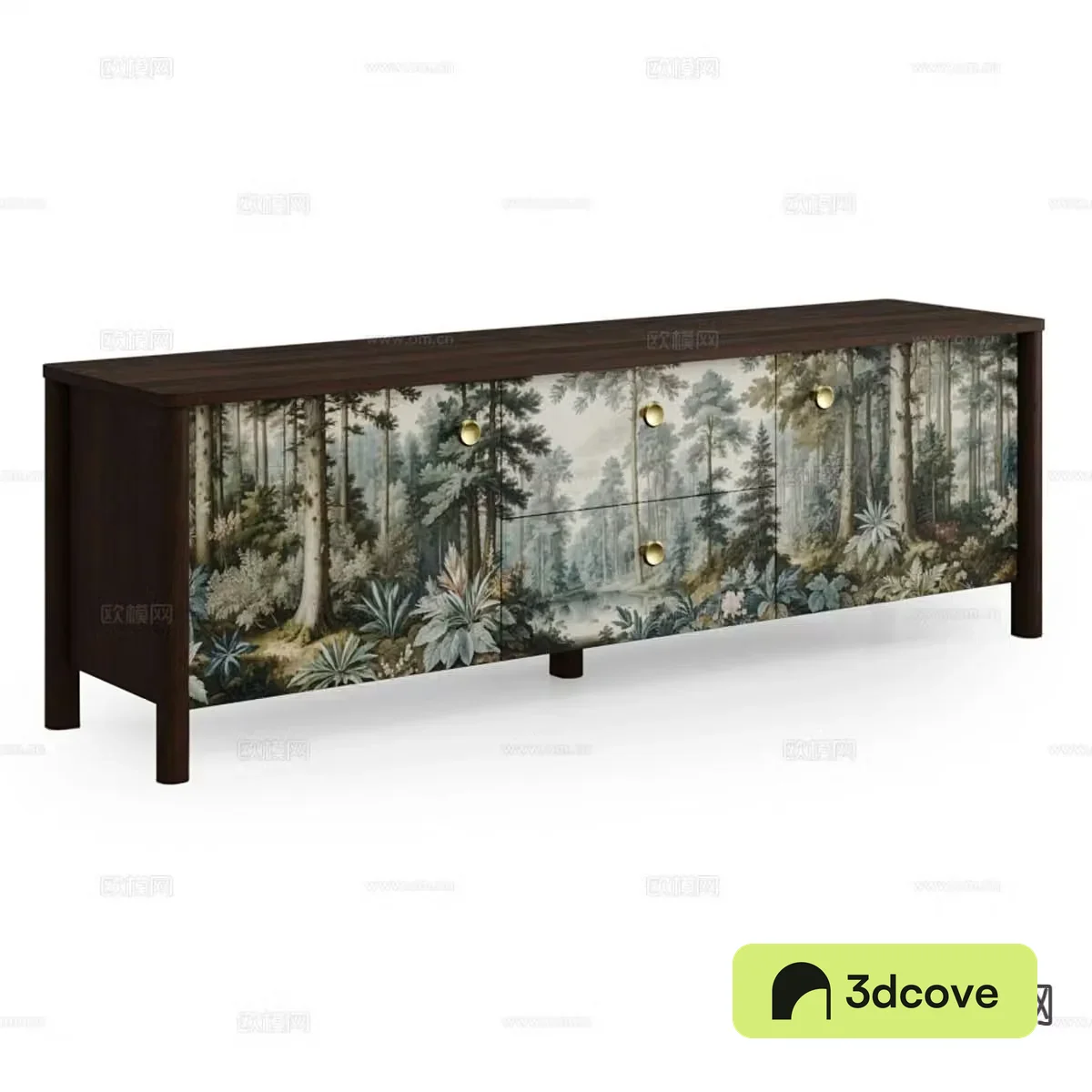 Nordic entrance cabinet side cabinet 3d model
