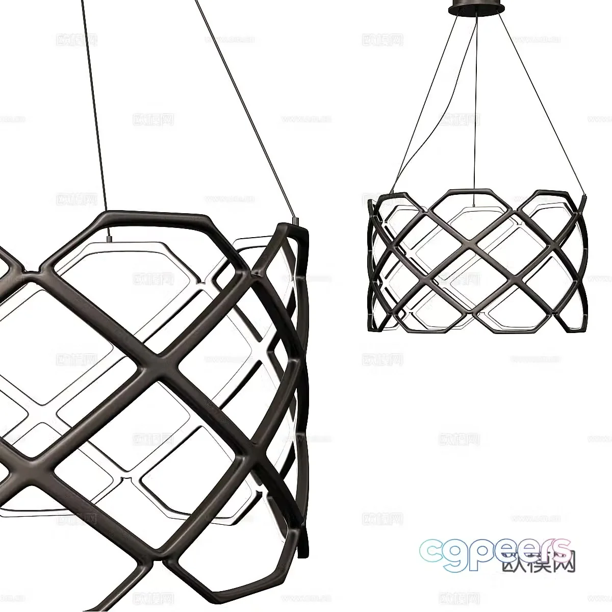 Modern Italian decorative chandelier 3d model