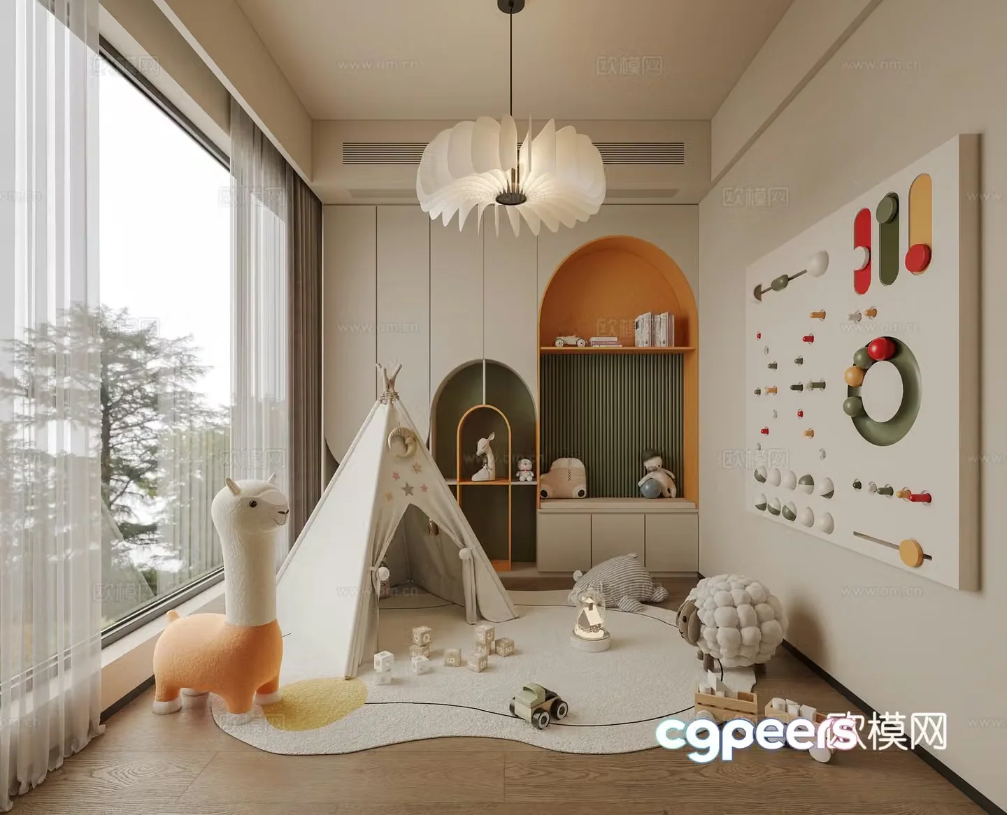 French children’s entertainment area 3D model