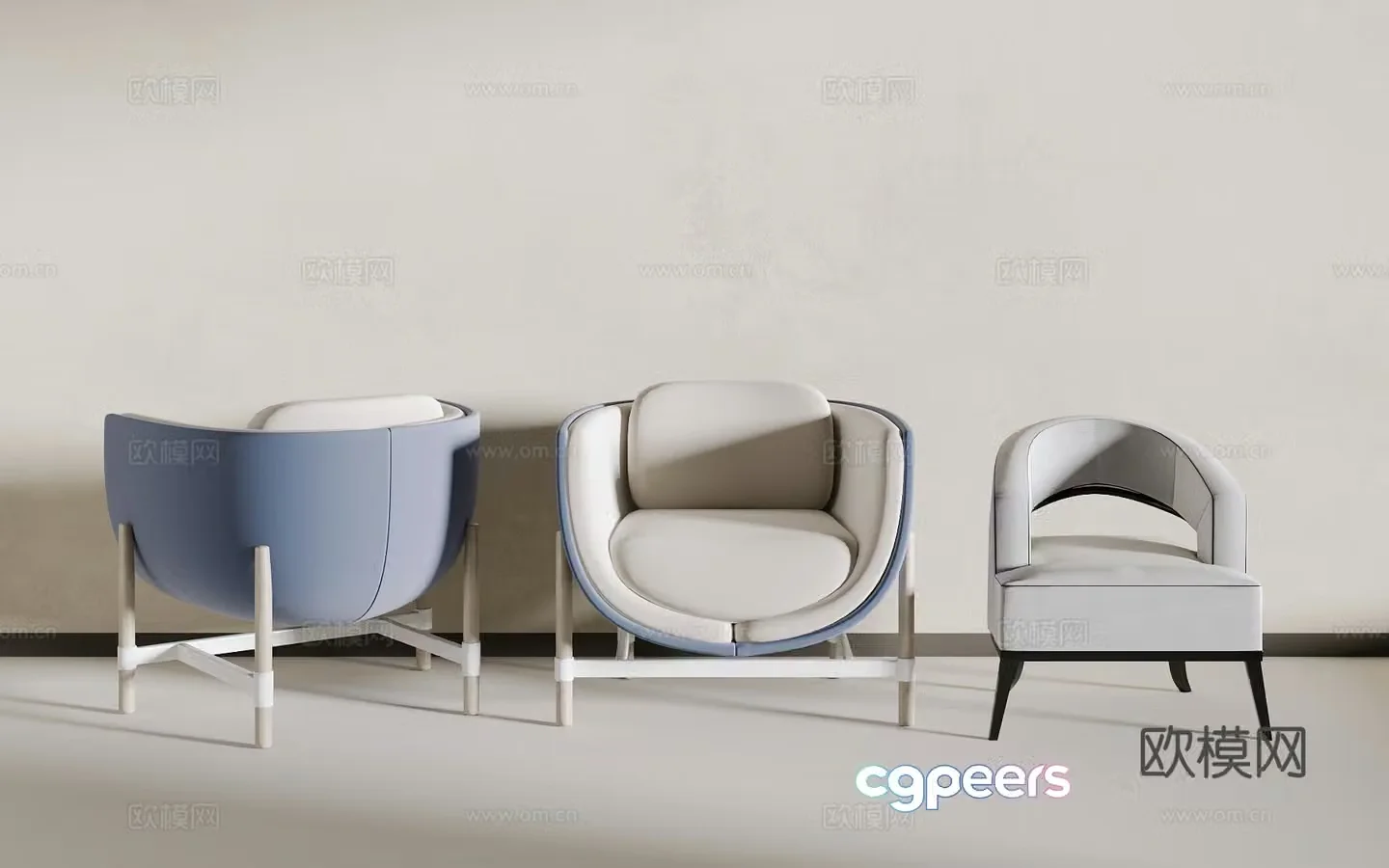 Modern single chair 3d model
