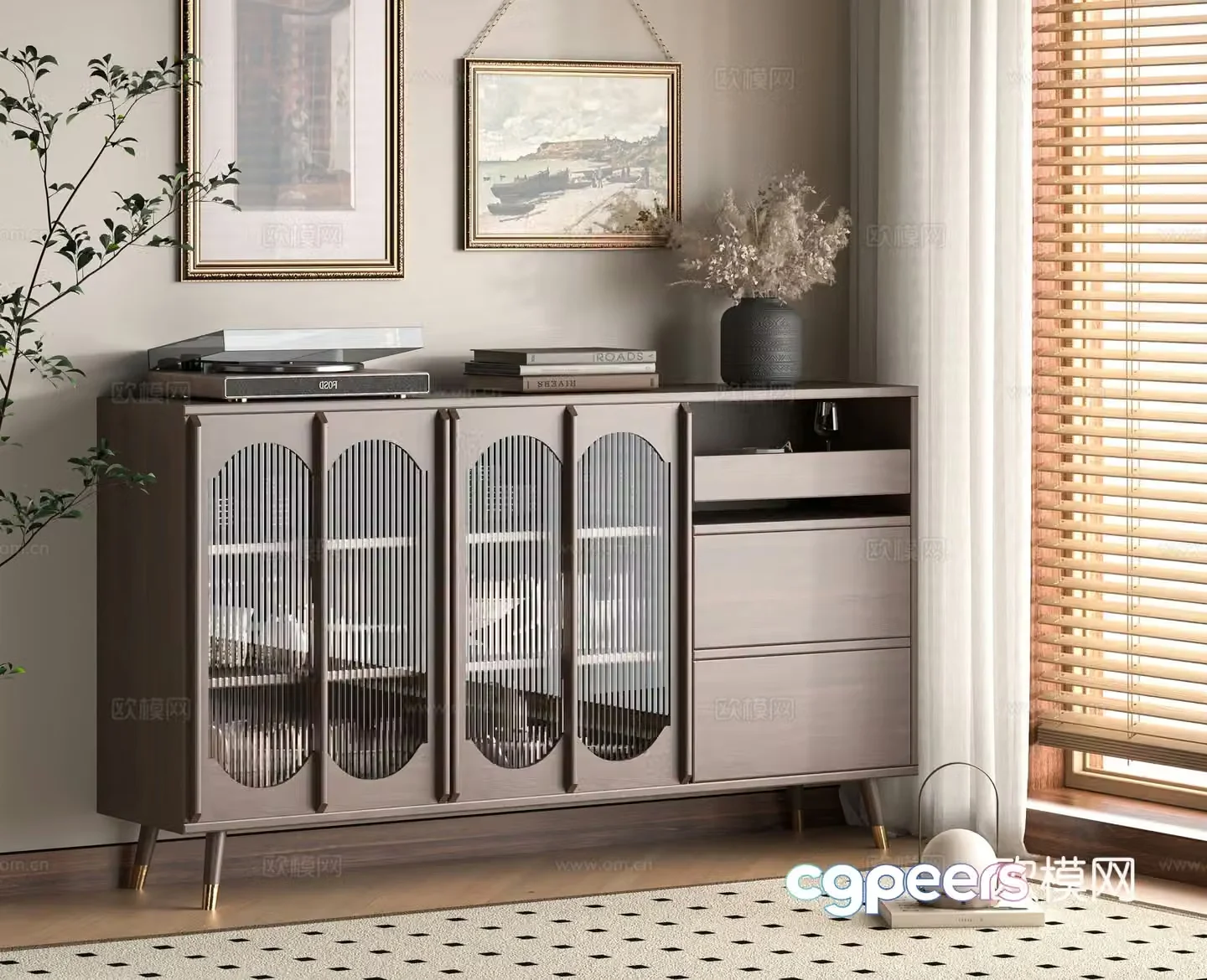 Middle-aged sideboard 3D model
