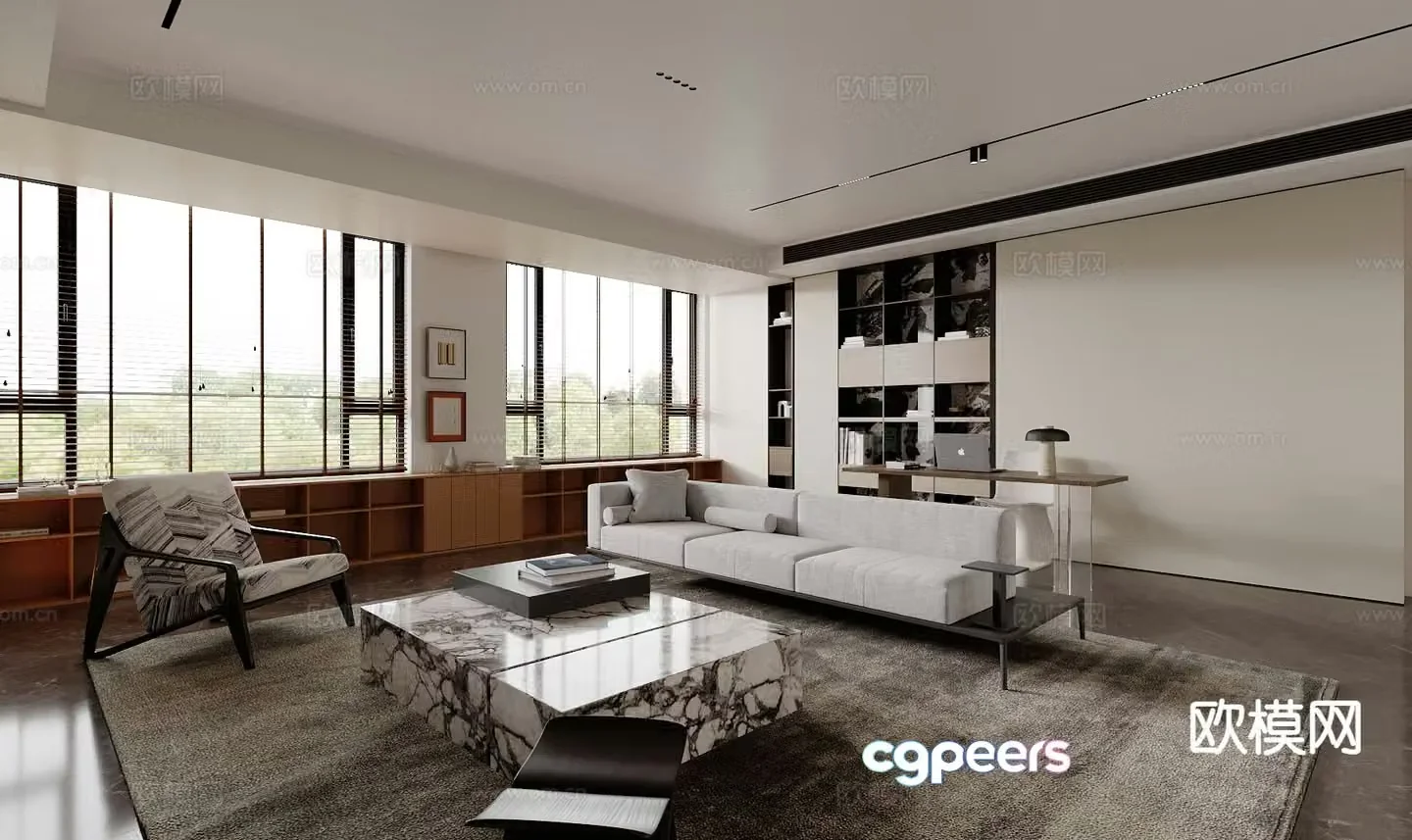 Modern living room 3d model