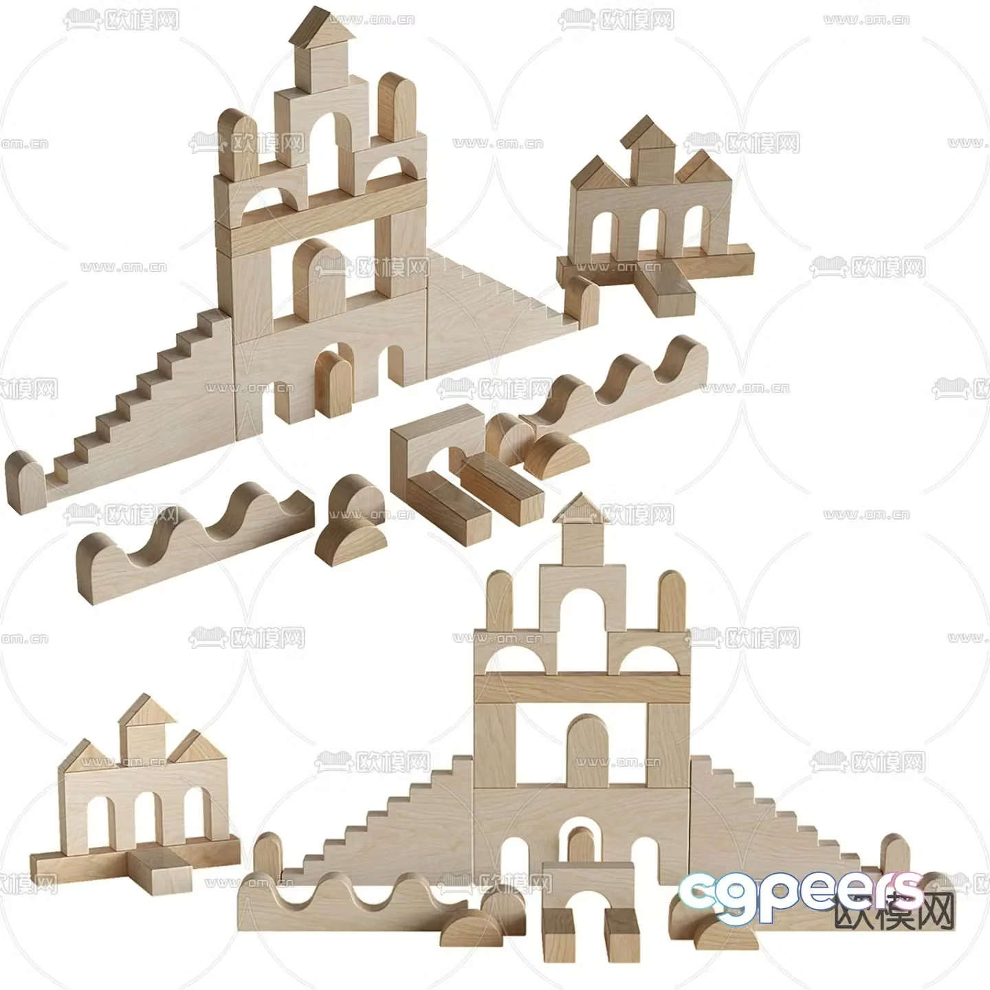 Children’s building blocks building block toy 3d model