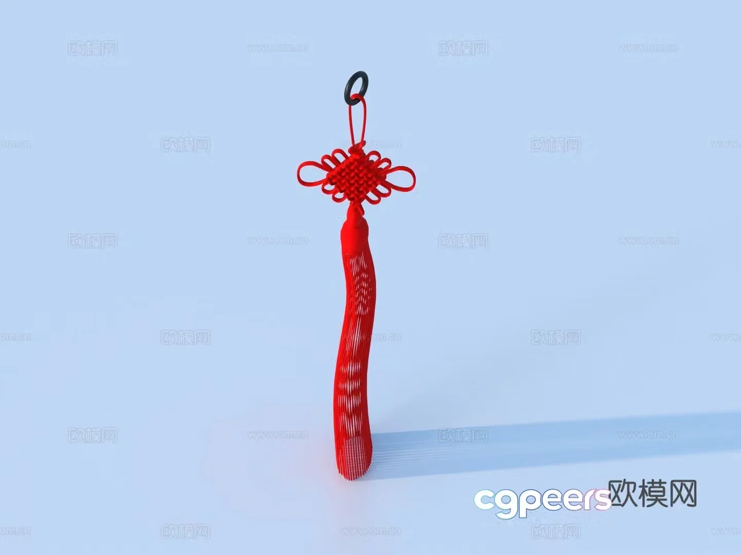 3D model of hanging decoration tassel hanging ear hanging flower
