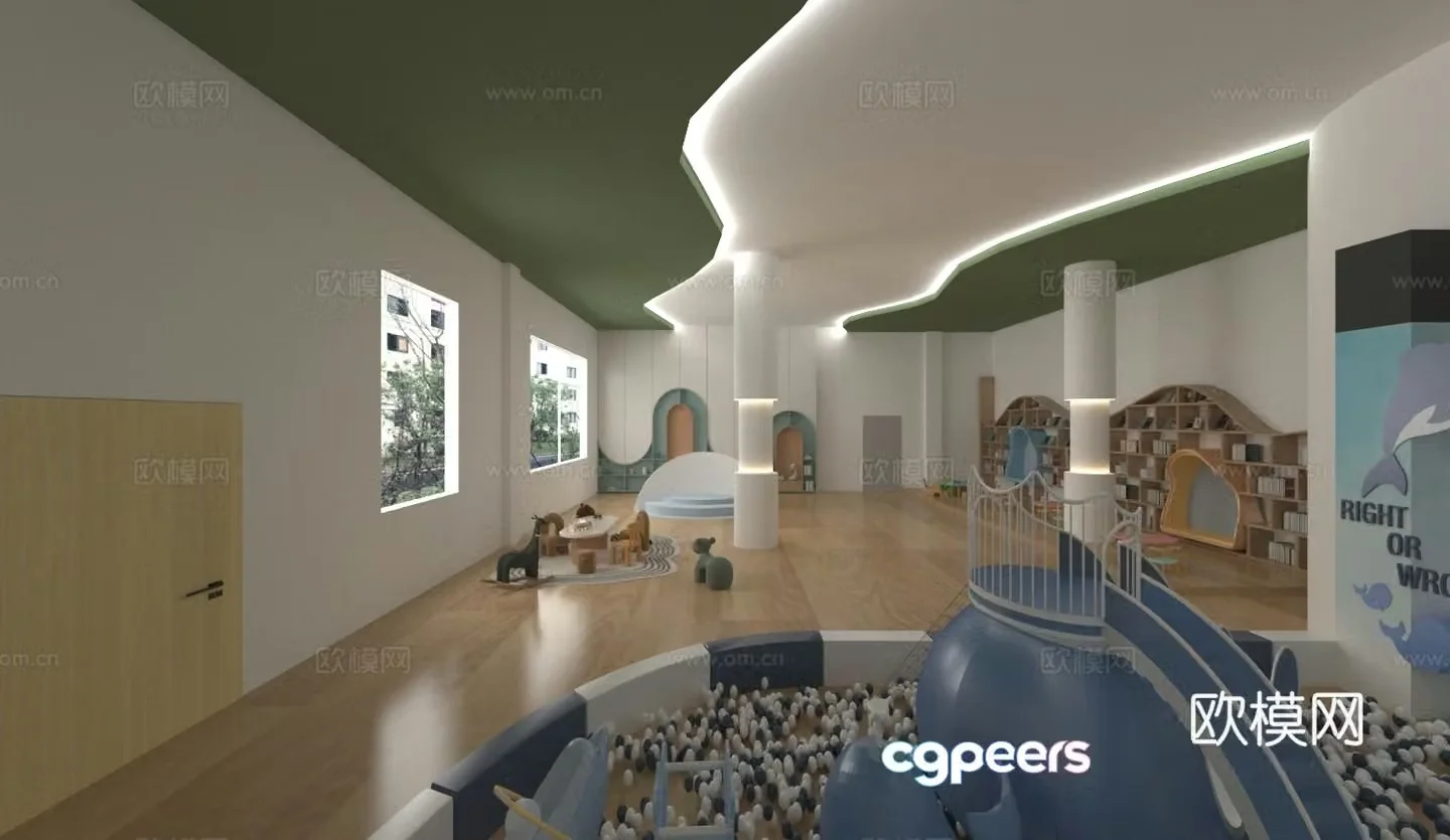 Children’s toy room entertainment room activity room 3d model.3d model