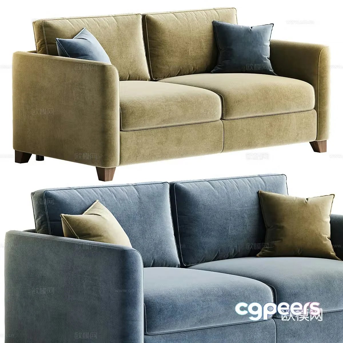 Multi-seater sofa 3d model