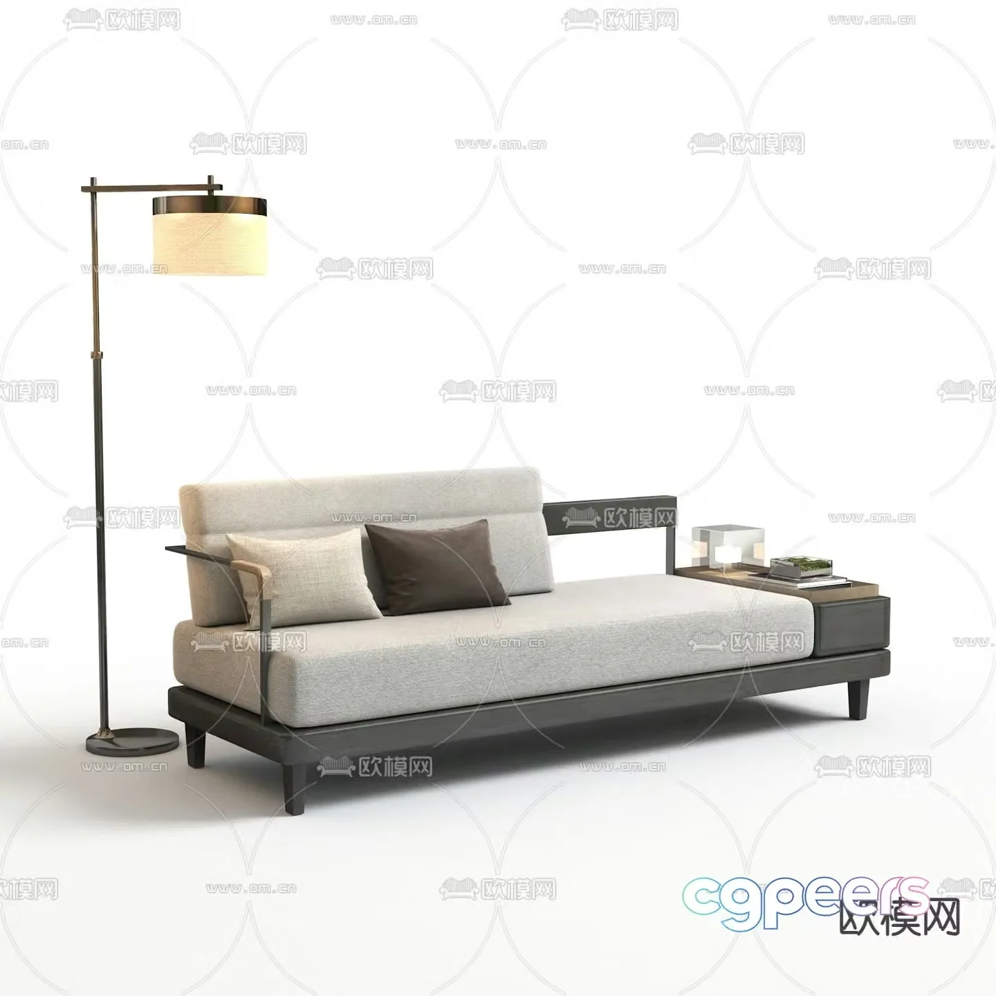 New Chinese style chaise longue 3d model