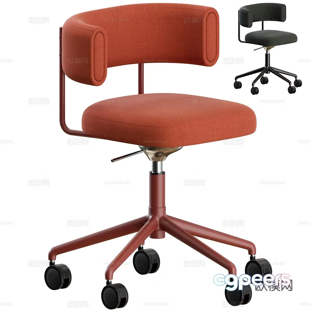 Office chair book chair 3d model