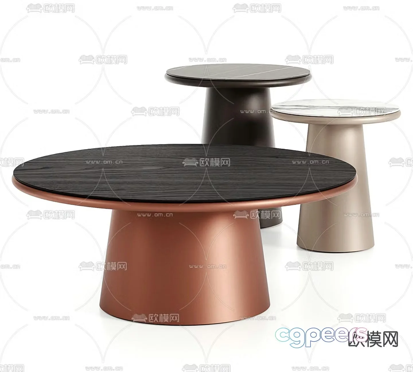 Poliform round coffee table 3d model