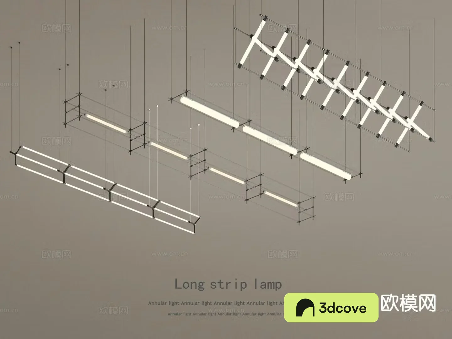 Long chandelier Mazar lamp