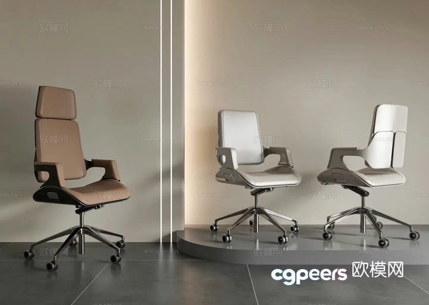 Modern conference chair office chair 3d model