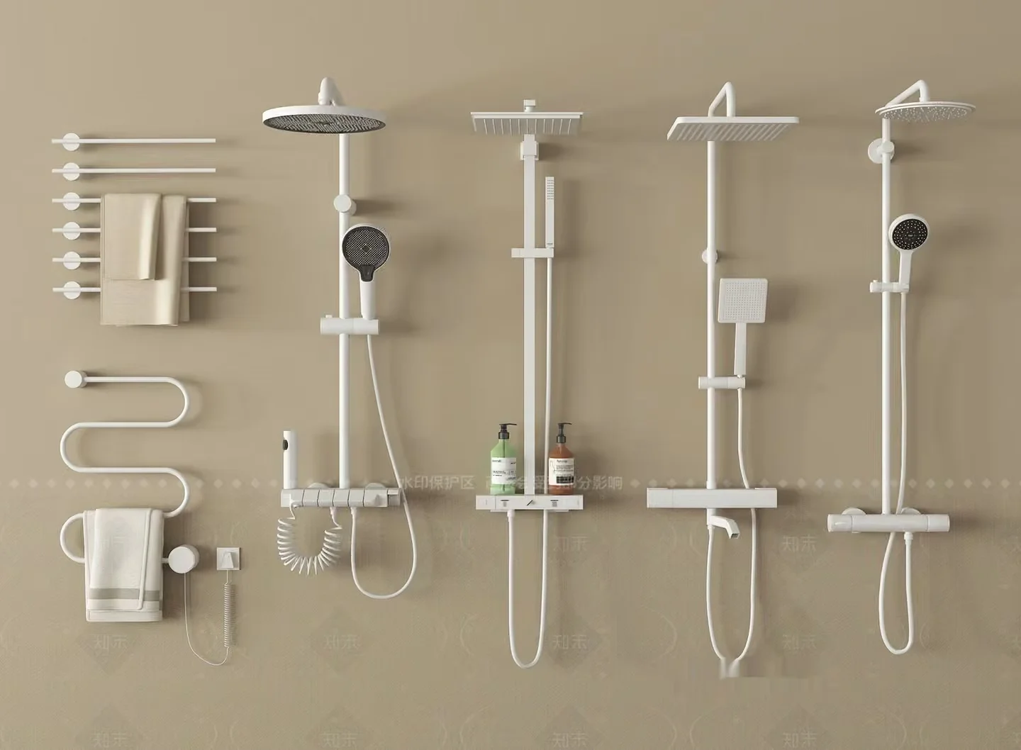 Modern Bathroom Fixtures 3D Model – 17447 – VRAY Render