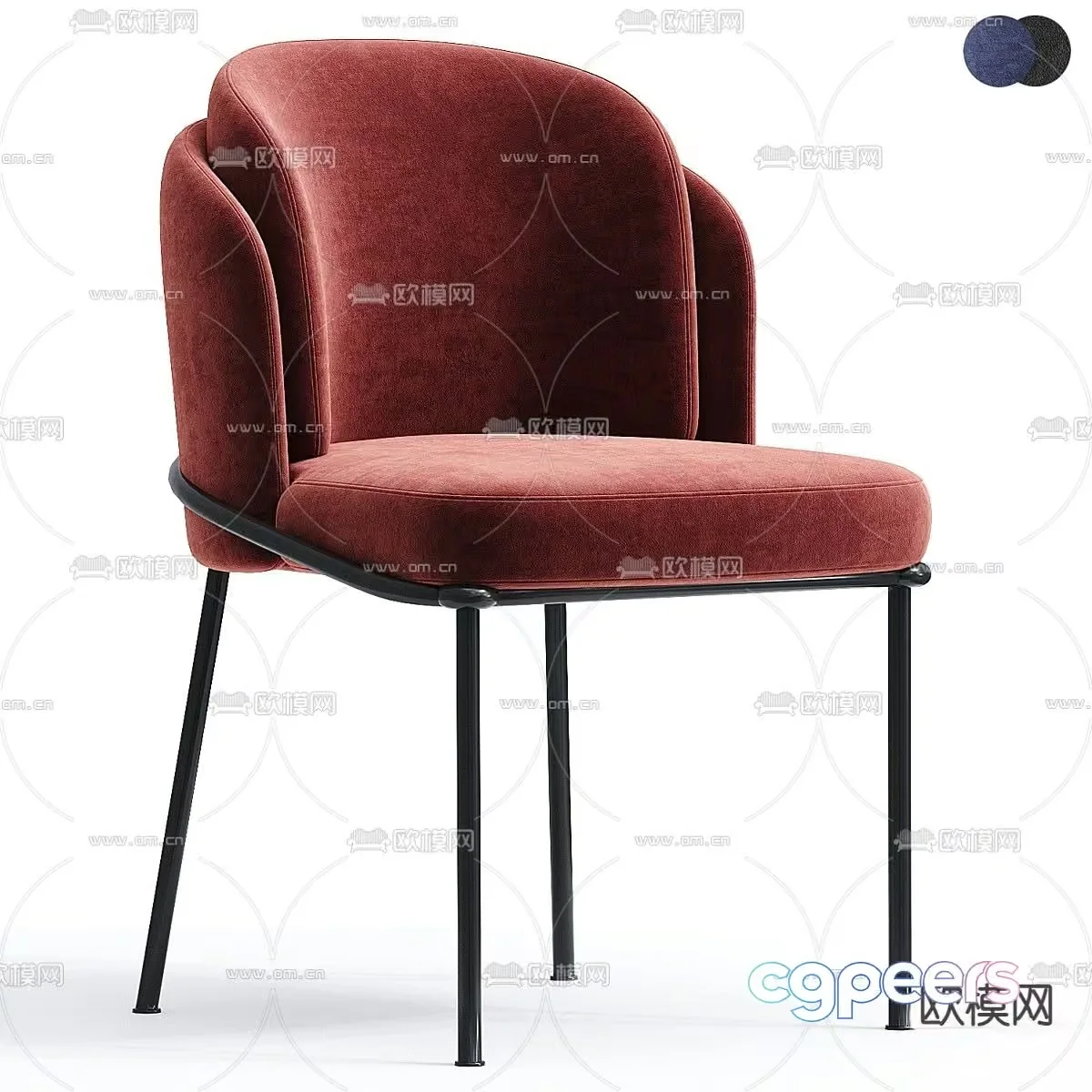 Cozy Pink Chair 3D Model – 14684 – VRAY Render