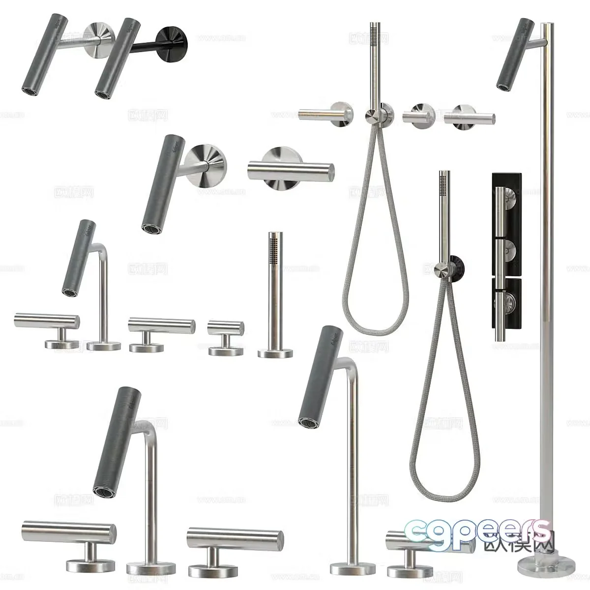 Modern FALPER CILINDRO faucet set 3d model