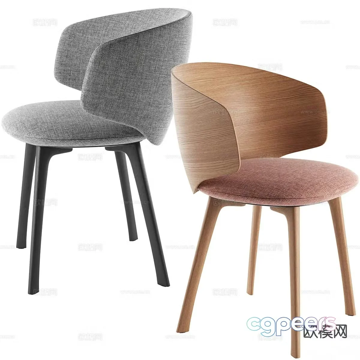 Italian chair dining chair 3d model