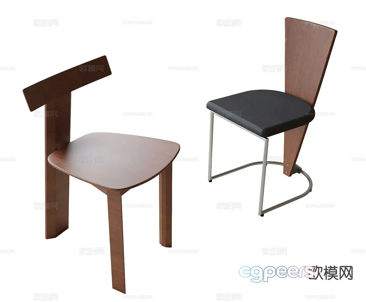 Medieval style chair dining chair leisure chair 3d model